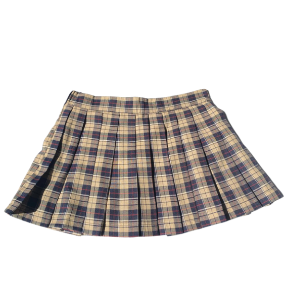 Kadın Mini Pilili Potikareli Etek